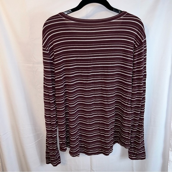 American Eagle Shirt Soft and Sexy Striped Long Sleeve Pullover Crew Neck Top - Picture 6 of 6